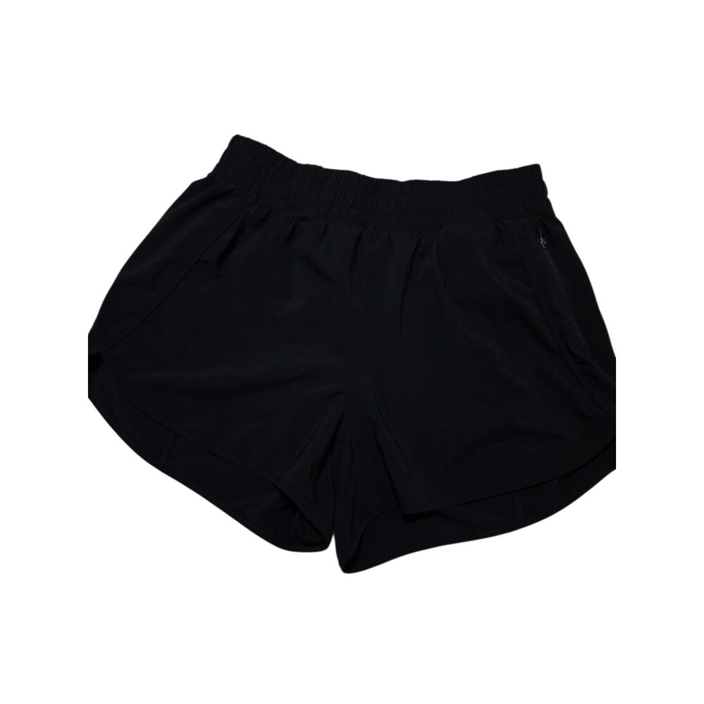 CRZ Yoga Women’s Black Running Athletic Shorts Size Medium 10 Zip Pocket